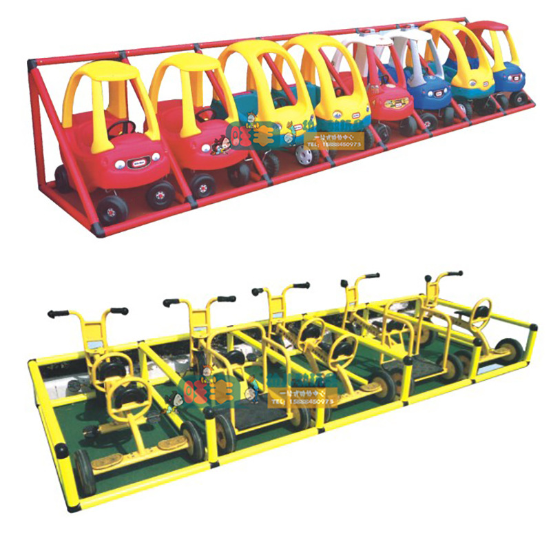 车子架 幼儿园早教儿童塑料储物架 童车收纳架 学步车分类展示柜