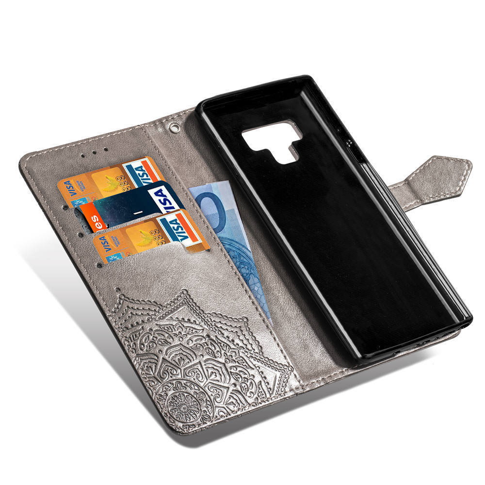 Mandala Embossed Leather Wallet Phone Case For Iphone 16_voghion.com