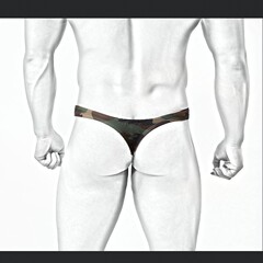 Inner Yike Men's Boxer Briefs Sexy PP Exposure Camouflage Printed Low Waist Fun Underwear Amazon One-Stop Service 