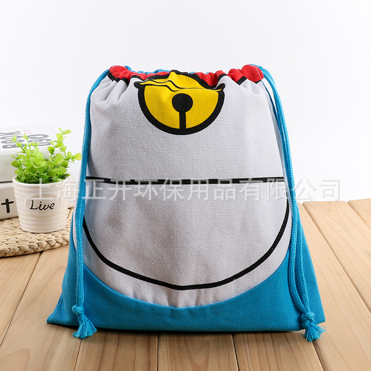 创意礼品抽绳束口袋 环保全棉帆布购物包装袋 棉布袋厂家批发生产