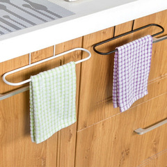 Kitchen cloth rack without drilling back-mounted hook, bathroom without nails foldable towel rack hook towel bar