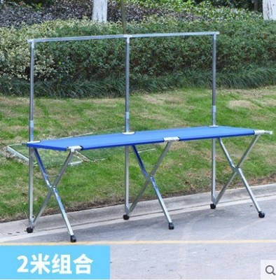 Stall Folding chairs Stall up Night market Portable Stall Pull a van Solid wood table Belt wheel The computer table goods shelves