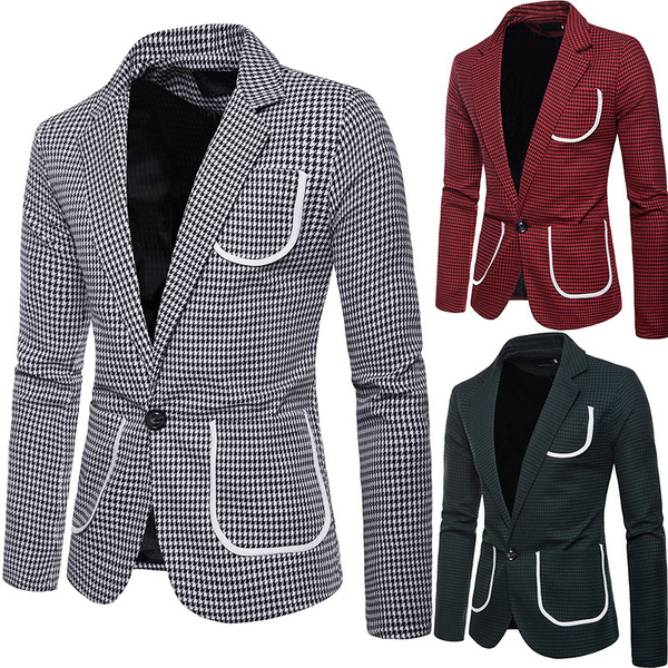 Men’s Wear Colour Matching and Edge-wrapping Design A Button  