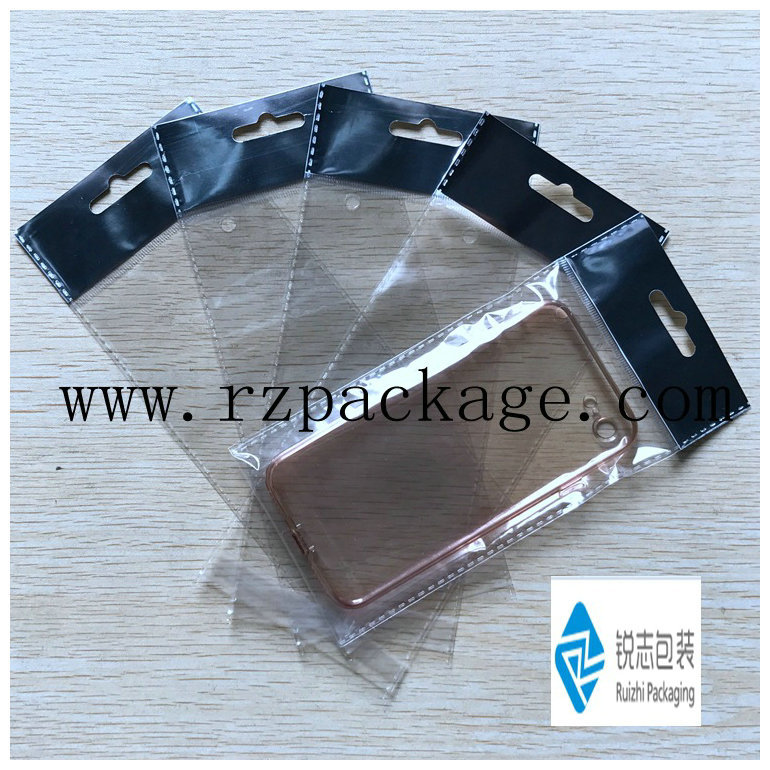 OPP卡头袋/自粘袋/自封袋/手机配件袋/镀铝卡头袋9*19+3 TPU专用