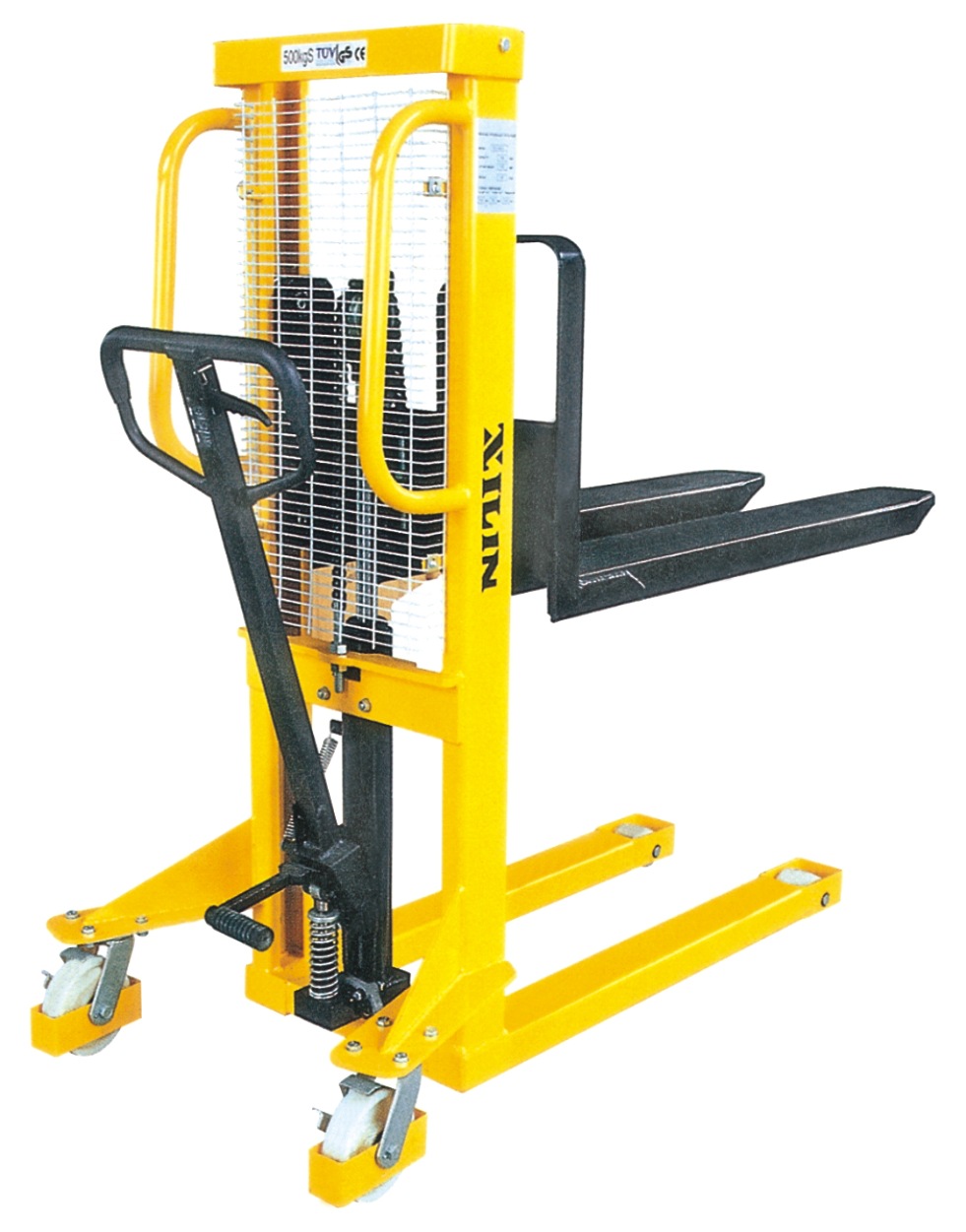 西林手动液压堆高叉车0.5吨1吨1.5吨升降装卸便捷