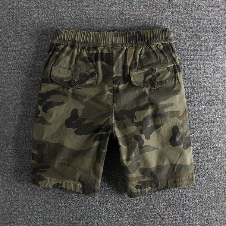 8186 wash personality camouflage tide pure cotton loose waist summer foreign trade original single men's shorts casual pants 26
