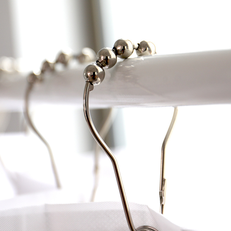 Fábrica directa de metal ducha cortina hebilla 12 baño cortina gancho accesorios hebilla cortina cinco-grano gancho