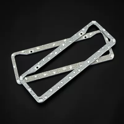 Diamond-embedded license plate frame rhinestone license plate frame Australia New Zealand license plate frame exotic factory direct sales (License plate holder/license plate holder)