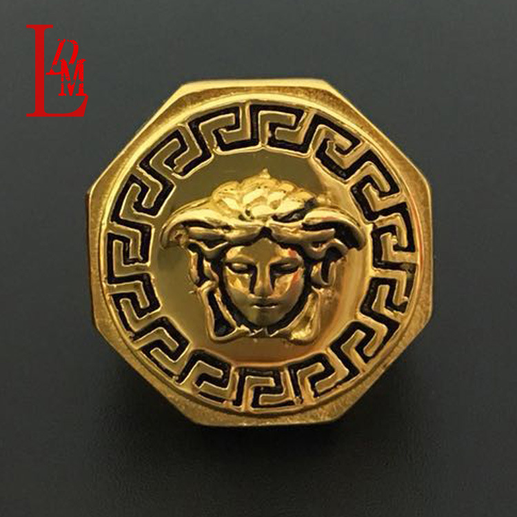 欧美时尚手饰 美杜莎金色不锈钢戒指 专业生产不锈钢首饰直营厂家