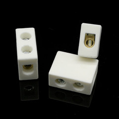 10A-1P陶瓷端子1位端子2孔陶瓷端子陶瓷接線柱10A陶瓷端子針玉