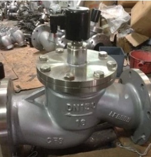 全不锈钢蒸汽电磁阀锅炉蒸汽高温电磁阀活塞式法兰电磁阀DN20