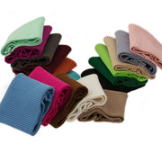 圆筒1*1CVC罗纹针织布2*2 运动服袖口领口 彩条色织罗纹布 现货