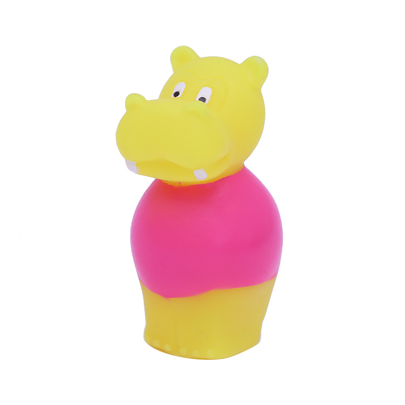 Mascota perro vinilo juguete simulación hipopótamo sonido gato y perro sonido mordedura-resistente juguete perro inteligencia juguete
