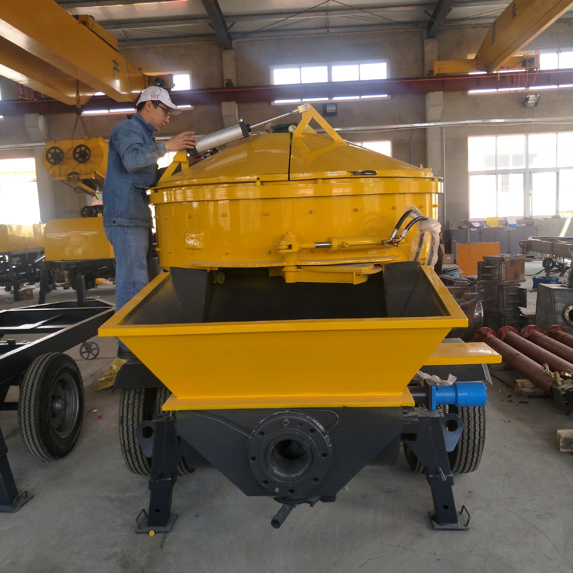 一体泵 盘式搅拌机一体泵 立式搅拌机 搅拌带泵一体 滚筒搅拌机