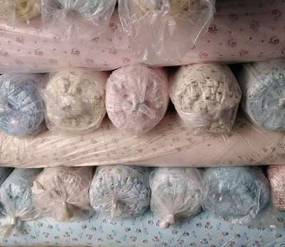 雙面針織面料 全棉雙面布匹原裝花布 庫存雙面針織布匹批發處理