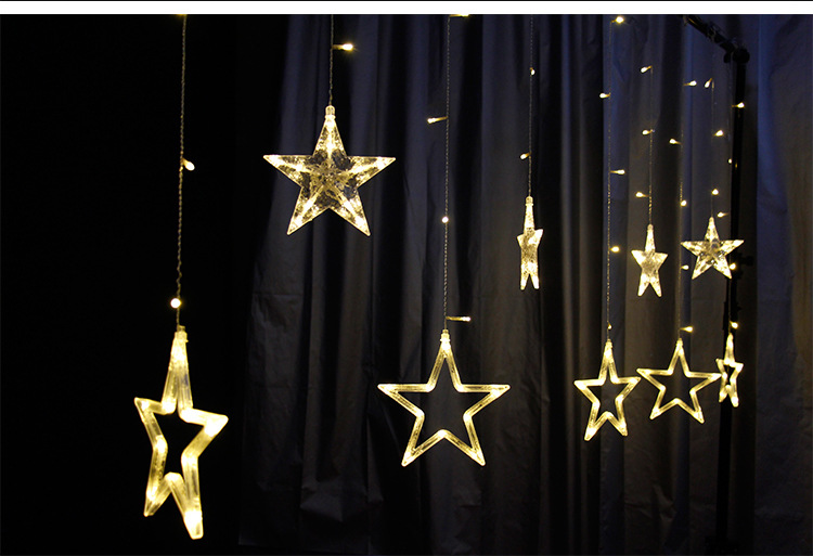 大小星星月亮窗帘灯10