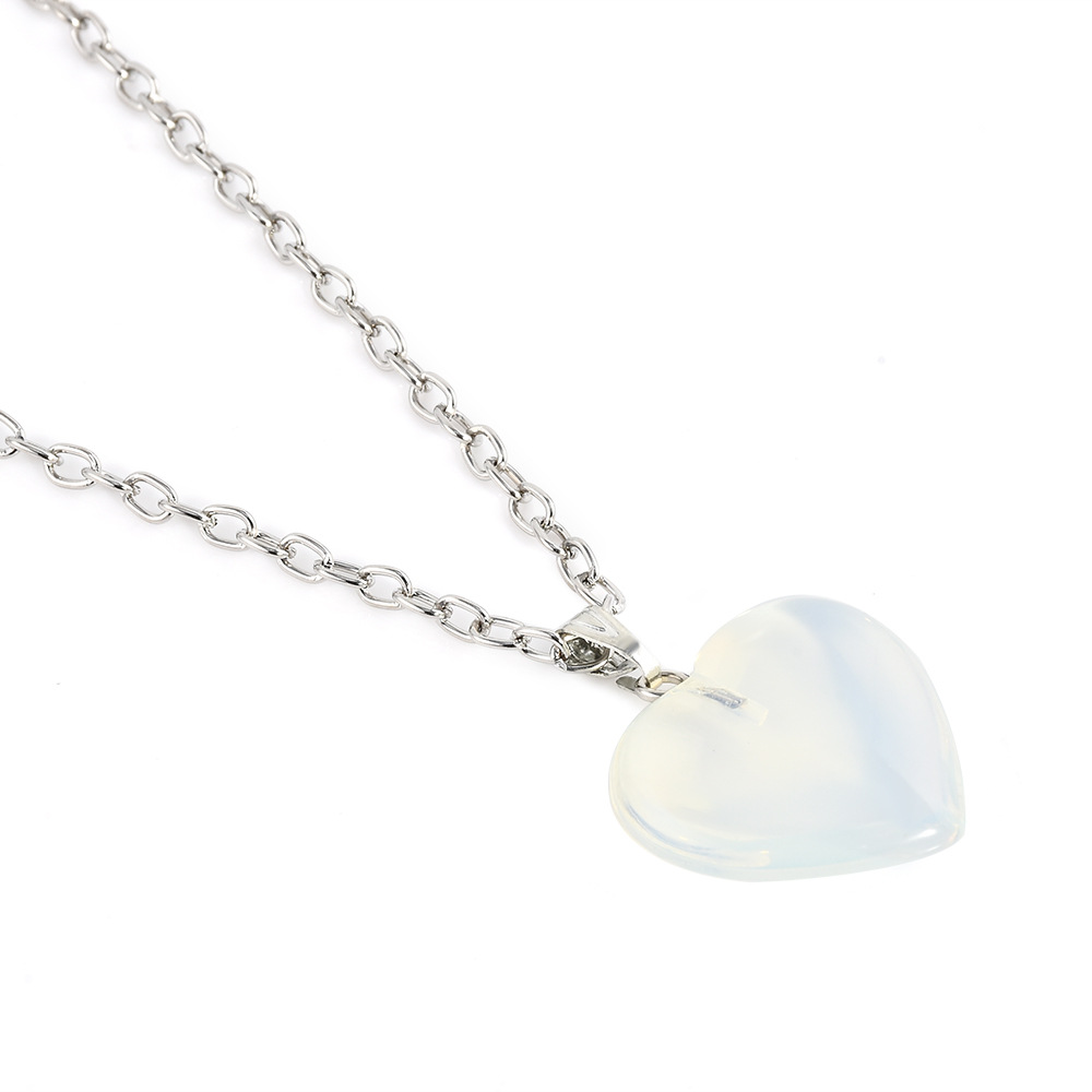 Pendant Necklace Classification cable chain Chain Type Ethnic Style Heart Shape Artificial Crystal Alloy Plating Women's Pendant Necklace