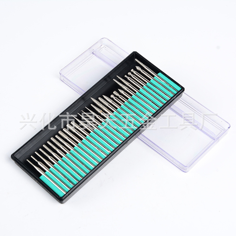 金刚砂磨针电磨配件金刚石打磨头 翡翠玉石蜜蜡修型雕刻去皮