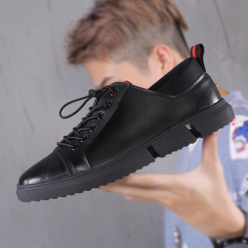 Men's Shoes 2018 Autumn new pattern Shell head skate shoes fashion Lazy man Single shoes man genuine leather outdoors motion Casual shoes