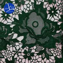 水溶蕾丝花边 牛奶丝刺绣满幅 立体镂空绣花面料