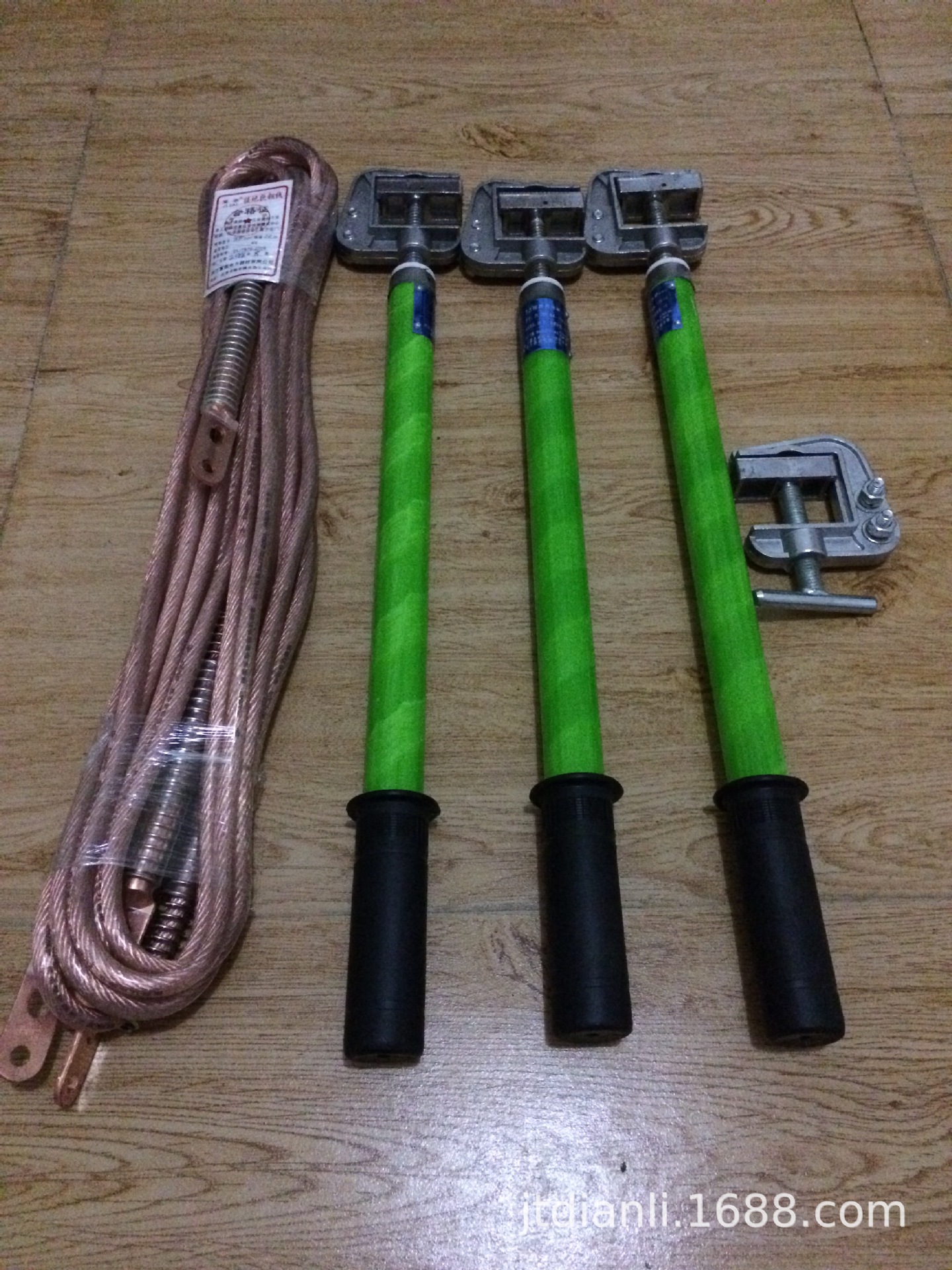 冀泰 国标铝头平口螺旋式户内高压接地线JT-2715T 110KV接地棒