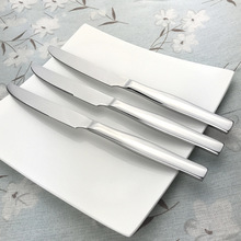 不锈钢西餐餐具套装家用加厚方柄餐刀 113礼品主餐刀 厂家直销