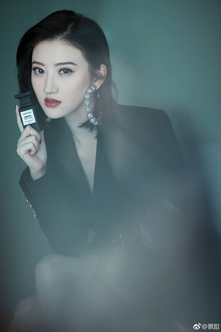 2019秋冬 明星景甜同款气质V领修身显瘦OL通