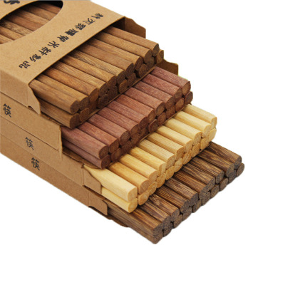 鸡翅木筷子家用筷子木质 十双装 红檀木子套装 四款可选 厂家批发