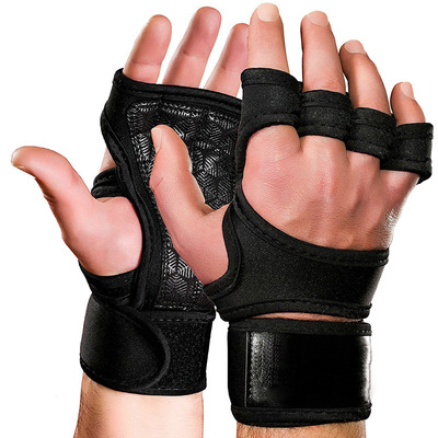 跨境專供男女健身護掌手套 啞鈴舉重健身護掌 牛皮護掌防滑耐磨手