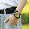 Accessory, retro leather men's watch, European style, punk style