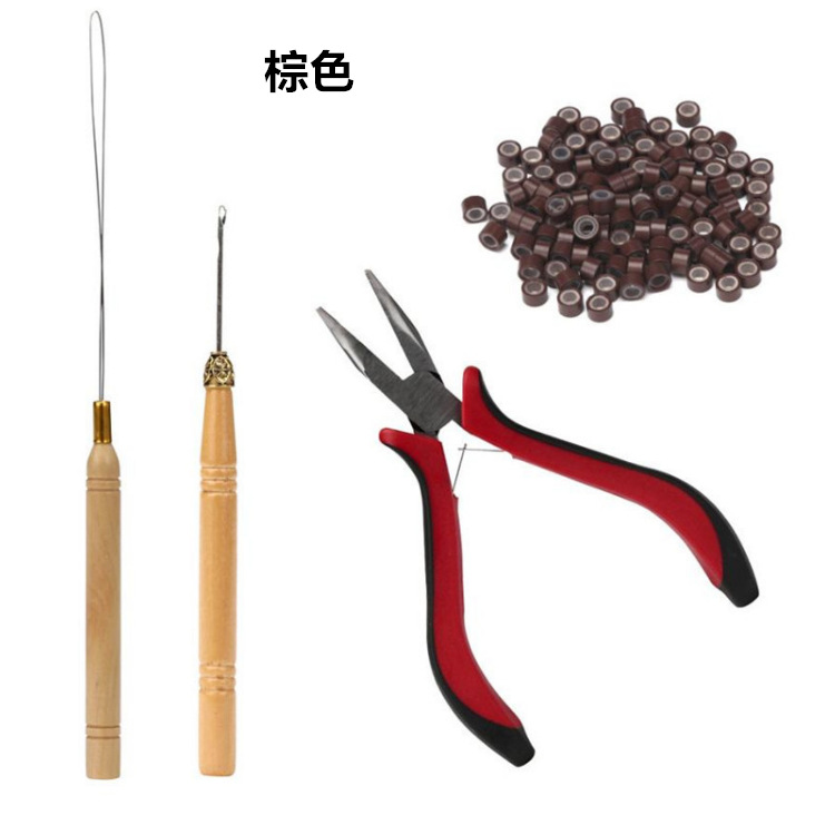 新款爆款假发工具四件套接发弯钳子 接发工具套装 美发工具四件套