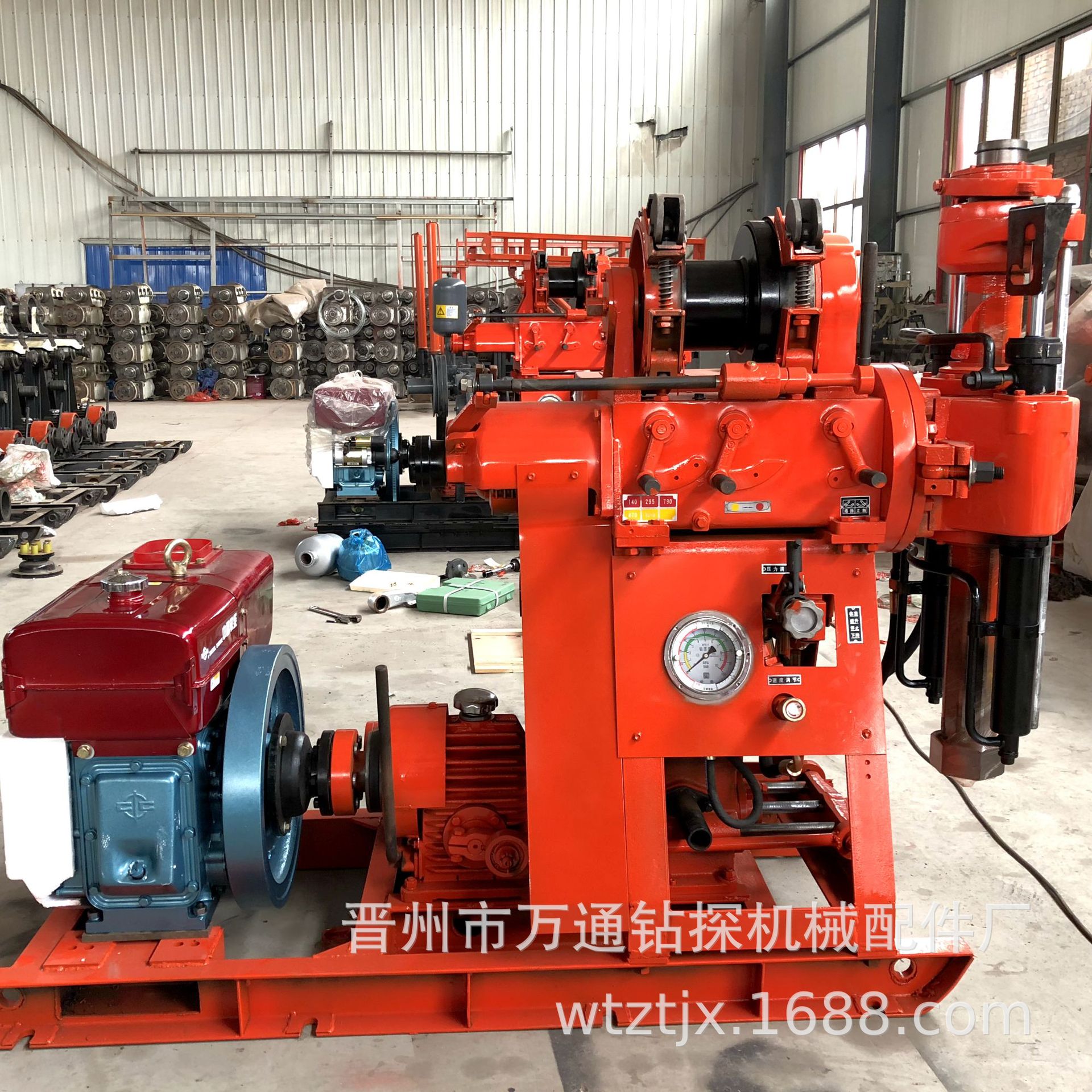 工程地质勘察钻探XY-1A型自带泵岩心钻机高速150取心钻机（常柴）