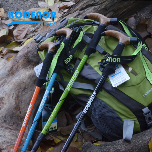 Codno Outdoor Wolf Warrior 8 Series Aluminum T-curved handle cane with internal locking shock-absorbing crutches for the elderly and hiking sticks