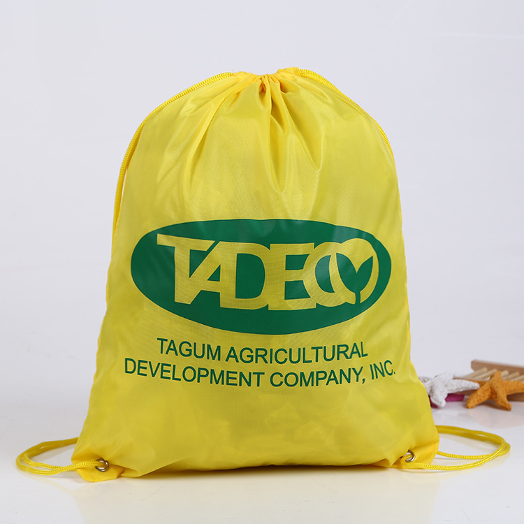 厂家现货批发防水尼龙袋抽绳双肩背包束口袋子涤纶袋子定制logo