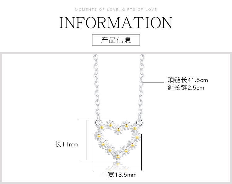 Art Und Weisehalskette Der Silbernen Halskette S925 Herzförmiger Großhandel display picture 1