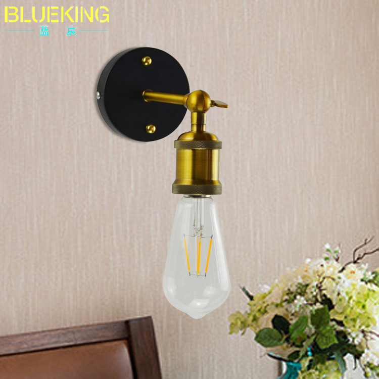 亚马逊热卖家居灯具 欧式复古铁艺小壁灯玄关卫生间装饰镜前灯|ms