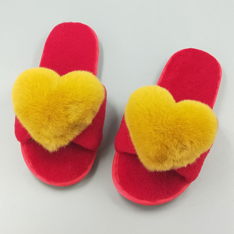 厂家直销秋冬女羊剪绒皮毛一体家居棉鞋防滑加厚保暖软底獭兔拖鞋|ru