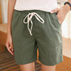 Trousers, summer beach breathable shorts, cotton and linen, Korean style, plus size, loose fit