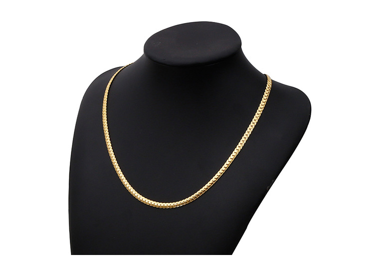 Cadena de oro para hombre y mujer, elegante collar unisex_voghion.com