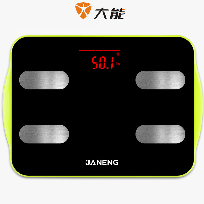 大能蓝牙体脂秤电子健康秤人体秤一件代发源自美国测脂秤定制LOGO