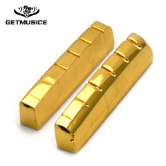 Folk Guitar Brass Nut, Acoustic Guitar Metal Brass Nut String Nut 42/43.2*6*8.8-8.3mm