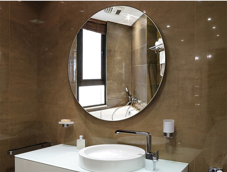Yishare-壁挂浴室镜正圆形卫生间镜子洗手间化妆镜悬挂卫
