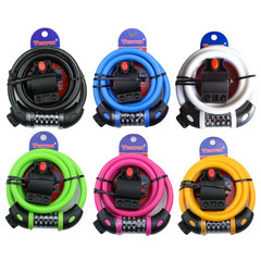 Bicycle lock five-digit password lock thickened steel cable waterproof anti-theft mountain bike password lock ty566 riding