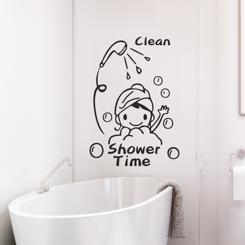 Clean Shower Time Bathing Kids Wall Stickers display picture 4