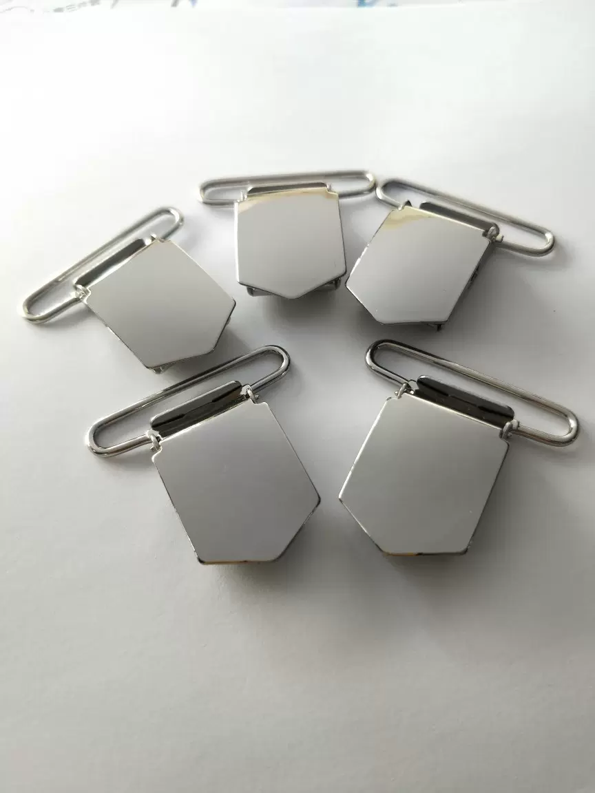 现货3.5cm背带夹子金属带胶强力鸭嘴扣服饰五金配饰