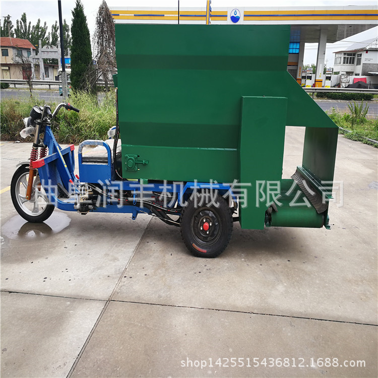 新型电动撒料车 饶阳县三轮车电动撒料车