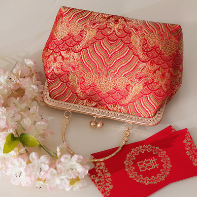 Chinese handbag needlework wedding Bag Wedding mother bag Bridesmaid mouth gold bag