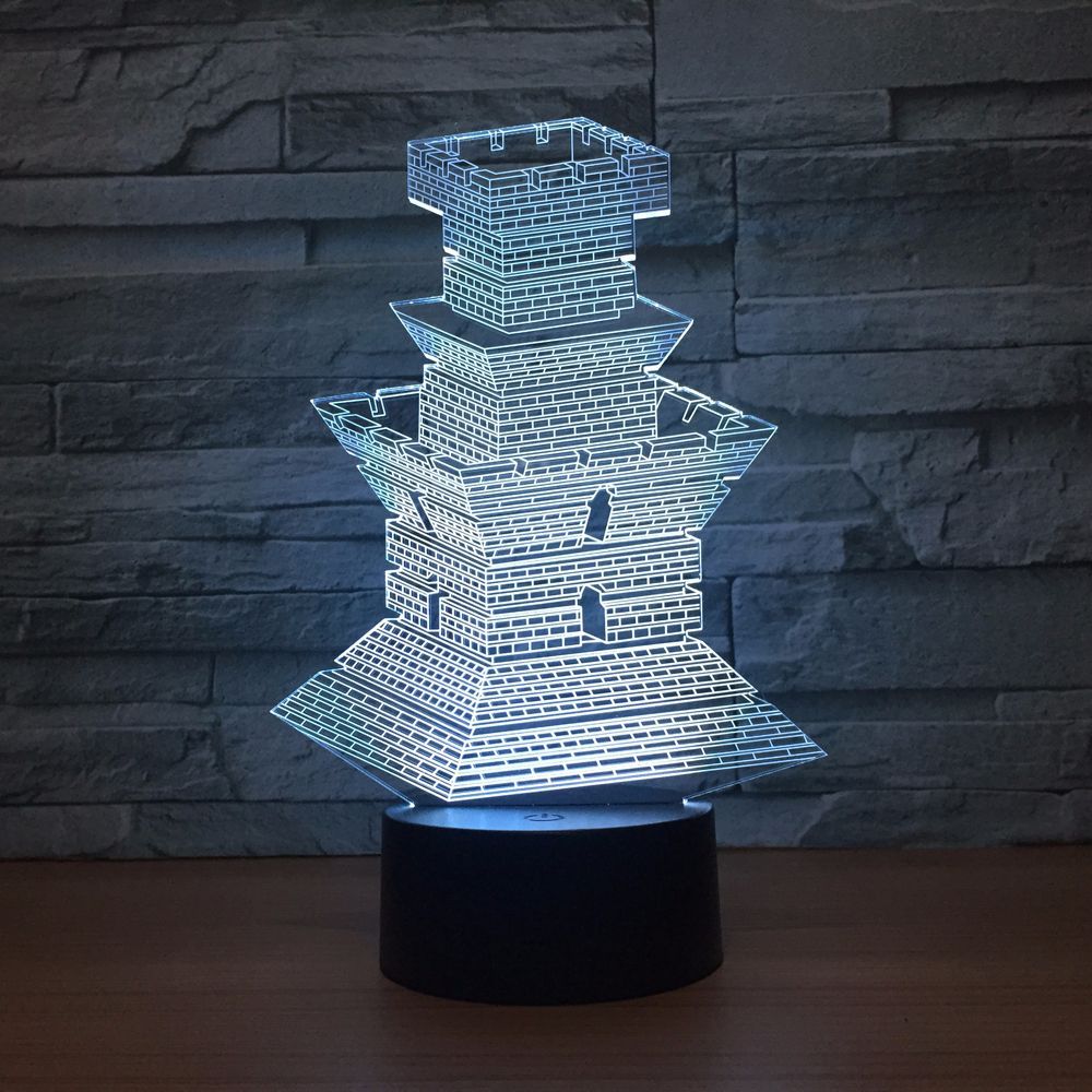 3D立体错觉灯 跨江大桥七彩触摸变色视觉灯 亚克力