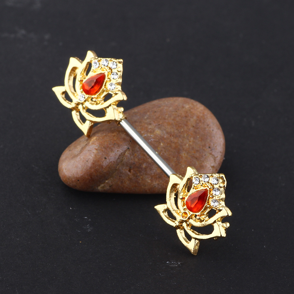 Labret piercing jewelry detail image