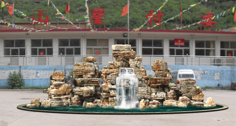 千层石假山效果